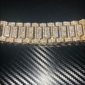 Gold and Silver Rhinestone Bracelet